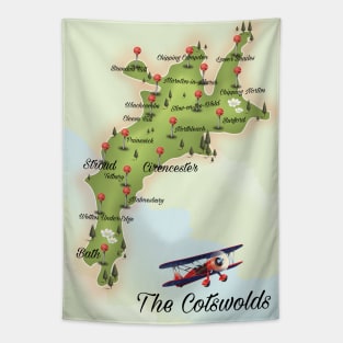 Cotswolds England travel map Tapestry