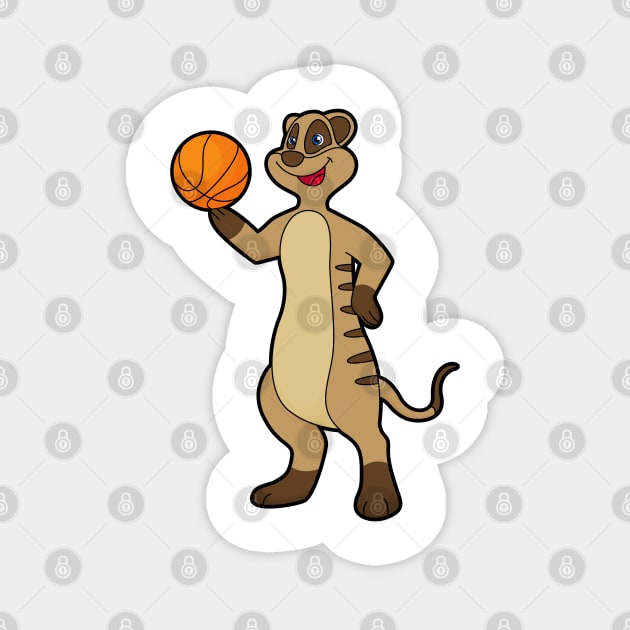 Meerkat at Basketball Sports Magnet by Markus Schnabel