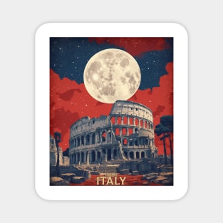 Rome Italy Starry Night Vintage Tourism Travel Poster Magnet