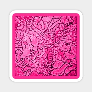 Dream Collective Abstract in Pink Magnet
