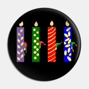 Christmas Candles Pin