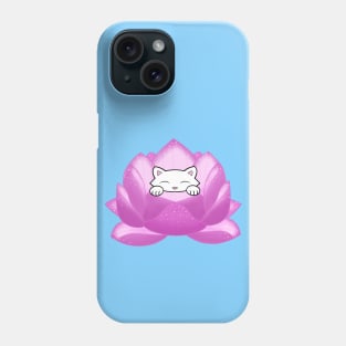 Cat In A Lotus Phone Case