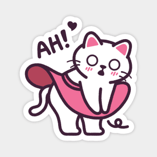 Ah! Cat Skirt Blows Up Magnet