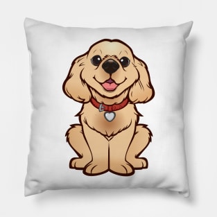 Cute and Happy Puppy Pillow