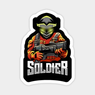 Soldier Mascot Magnet