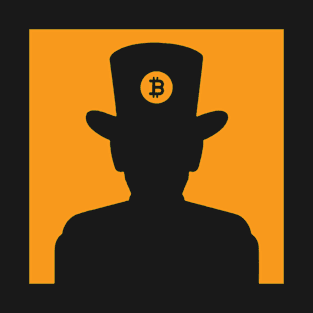 yellow Silhouette Bitcoin Gentleman T-Shirt