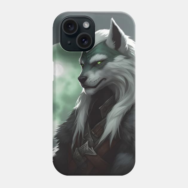 werewolf fantasy art green Phone Case by Chantel Fourie