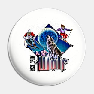 Ski the Wolf Pin