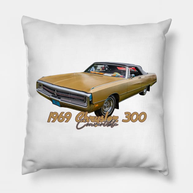1969 Chrysler 300 Convertible Pillow by Gestalt Imagery