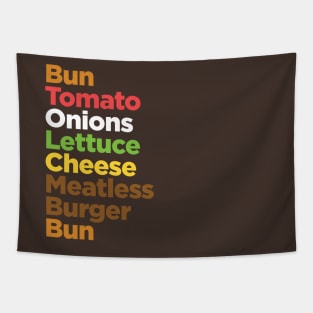 Meatless Burger Vegetarian Vegan Tapestry