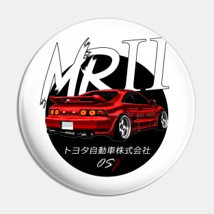 JDM MR2 Red Black Sun Edition Pin