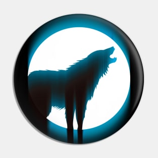 Wolf howling at the moon Pin