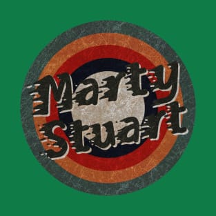 Retro Color Typography Faded Style Marty Stuart T-Shirt