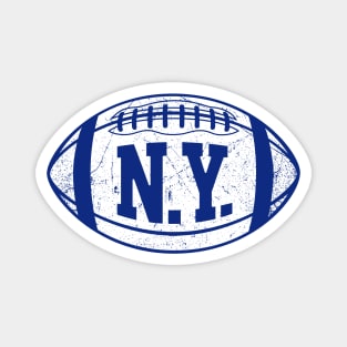 NY Retro Football - Blue Magnet