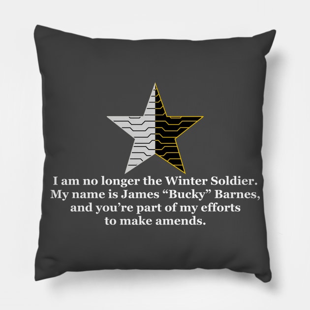 Bucky Barnes Quote Pillow by bunky