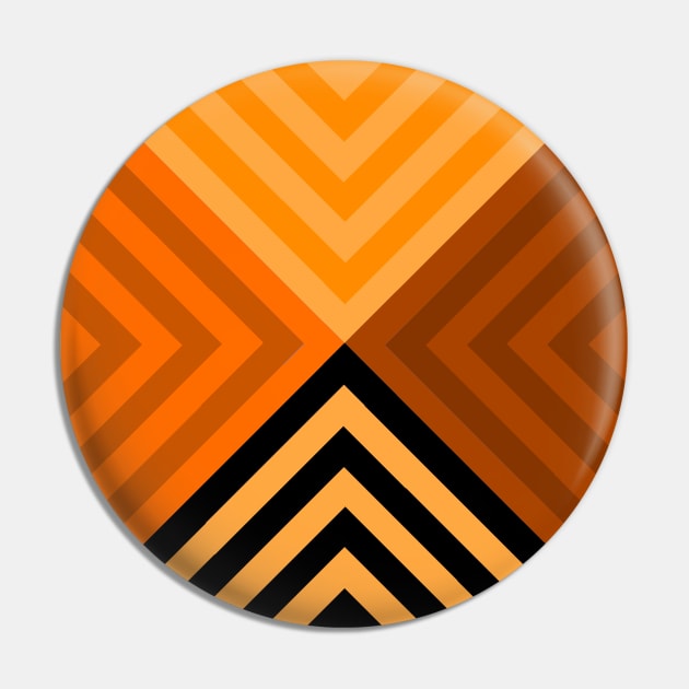 Black and Orange Triangular Pin by XTUnknown