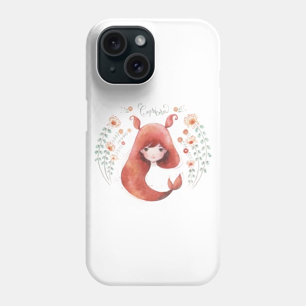 Zodiac - Capricorn Phone Case by Thitika