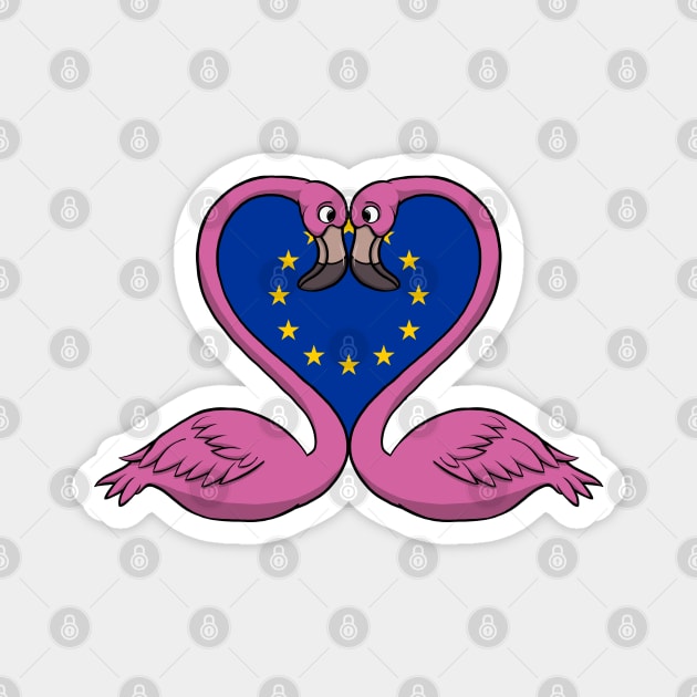 Flamingo European Union Magnet by RampArt