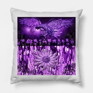 The Purple Eagle Has Landed Pillow