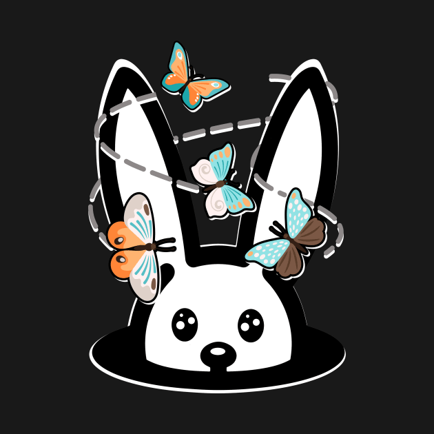 Bunny & Butterflies by PalmGallery