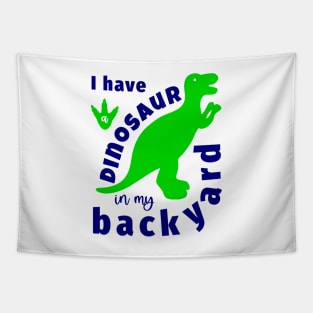 Funny quote with dinosaur silhouette Tapestry