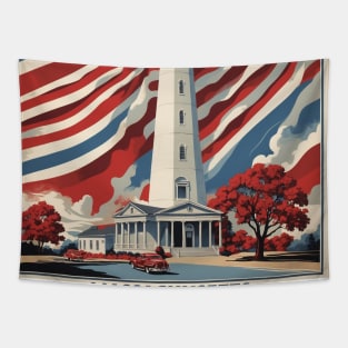 Massachussets United States of America Tourism Vintage Poster Tapestry