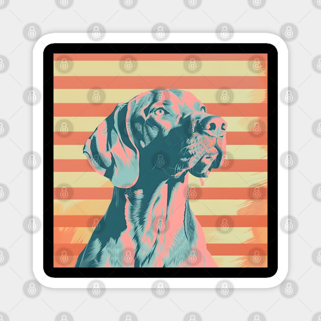 Weimaraner in 80's Magnet by NatashaCuteShop