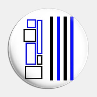 Black And Blue Lines And Squares Pin