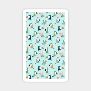 Cute Colorful Beautiful Bird Pattern Artwork Magnet