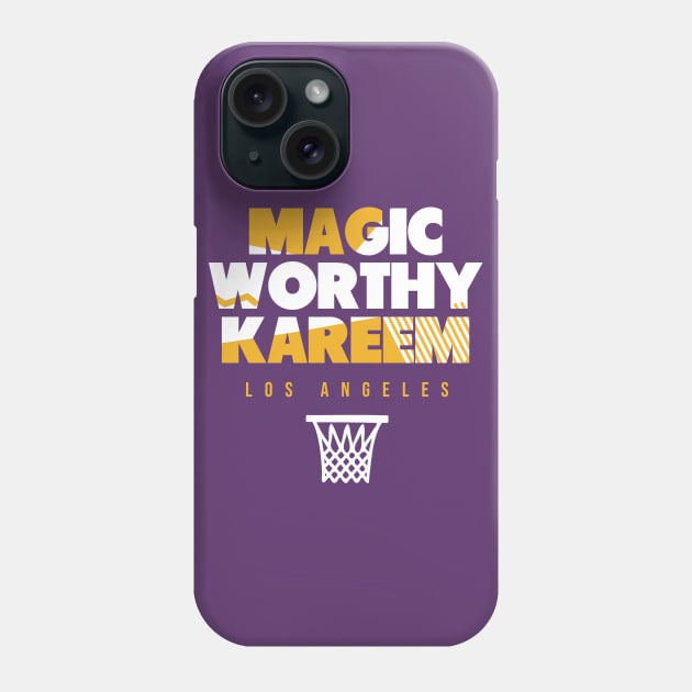 Los Angeles Throwback Basketball Phone Case by funandgames