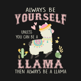 Cute Funny Llamas Lover Gifts Girls Women T-Shirt