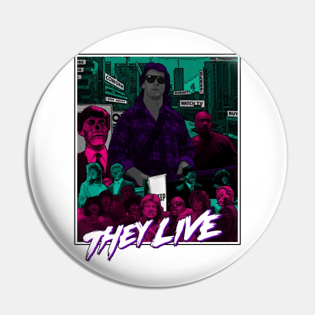 They Live - White Pin by WithinSanityClothing