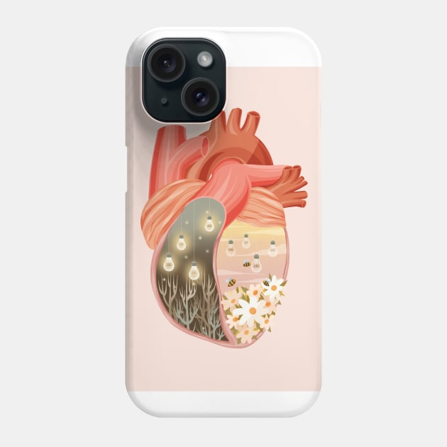 Human heart Phone Case by KWartdiary