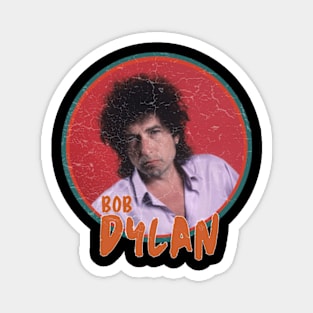 bob dylan art 90s style retro vintage 80s Magnet