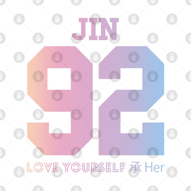 BTS (Bangtan Boys) LOVE YOURSELF 轉 'Her' Jin 92 Jersey by iKPOPSTORE