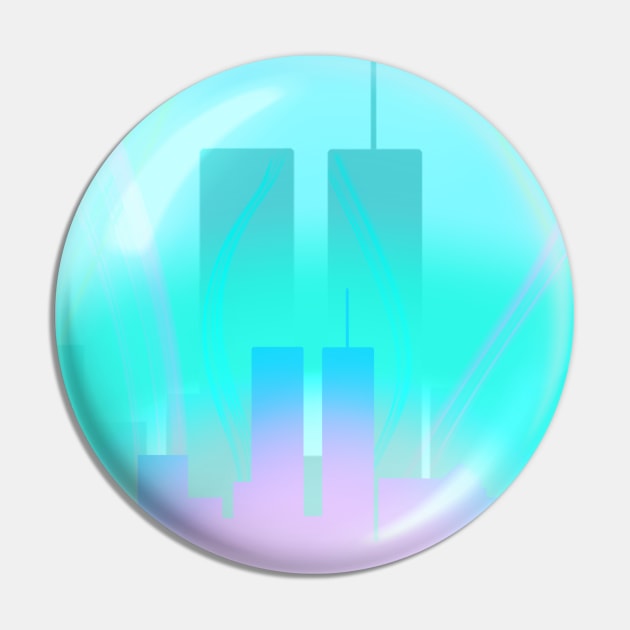 Frutiger Aero Twin Towers Pin by thekennedyway