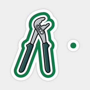 Adjustable Water Pump Pliers Sticker vector illustration. Mechanic and Plumber working tool equipment objects icon concept. Hand tools for repair building sticker design icon logo. Magnet