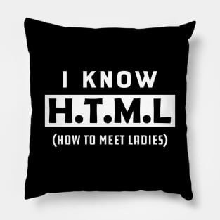Coder - I know HTML How to meet ladies Pillow