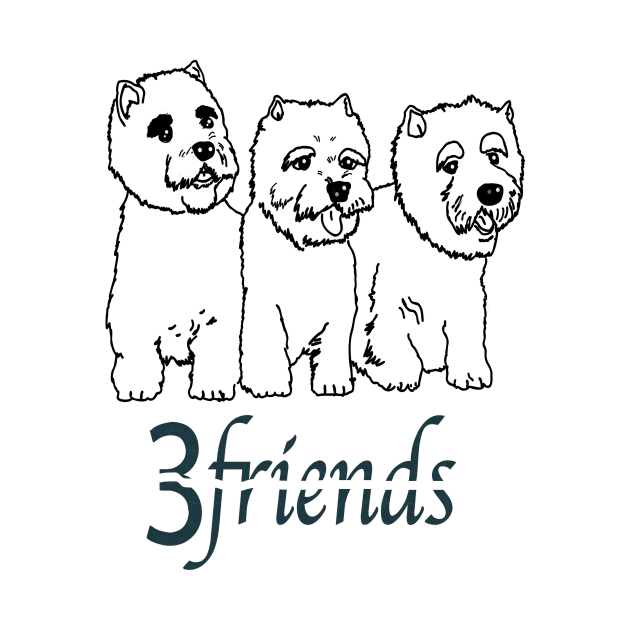 Three Friends Dogs V1 by walil designer