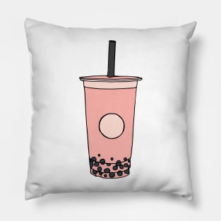 Pink Boba Bubble Tea Drink Pillow