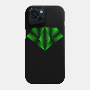 Green geometric diamond Phone Case