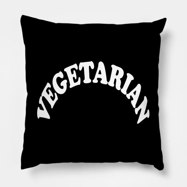 VEGETARIAN Pillow by TheCosmicTradingPost