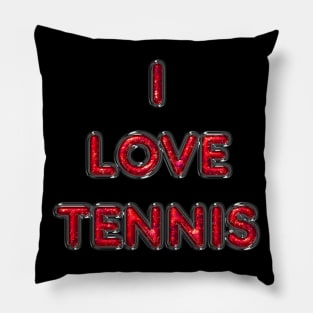 I Love Tennis - Red Pillow