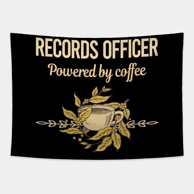 Powered By Coffee Records Officer Tapestry by lainetexterbxe49