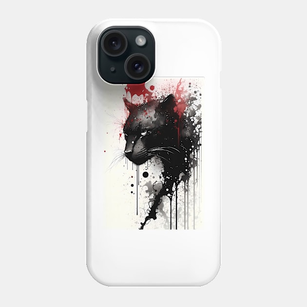 Black Panther Portrait Phone Case by TortillaChief