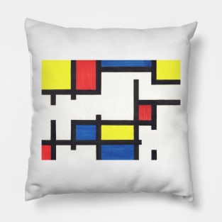 Tribute to Mondrian III Pillow