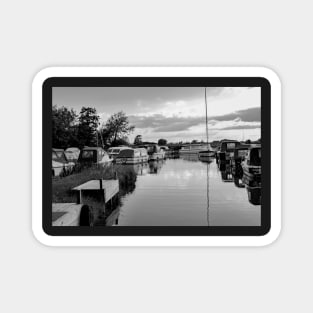 Boats moored in Thurne Dyke, Norfolk Magnet