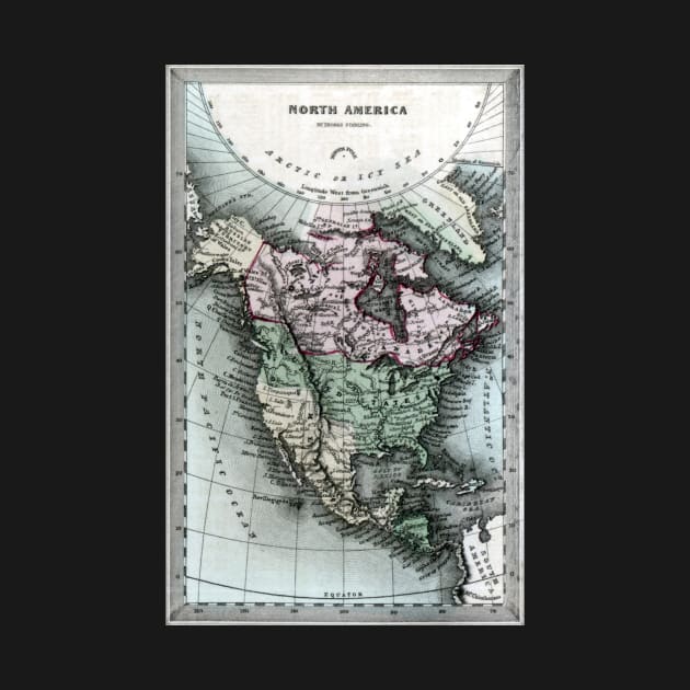 1835 Map of North America by historicimage