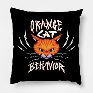 Orange Cat Behavior Pillow
