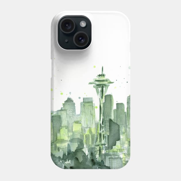 Seattle Watercolor Phone Case by Olechka